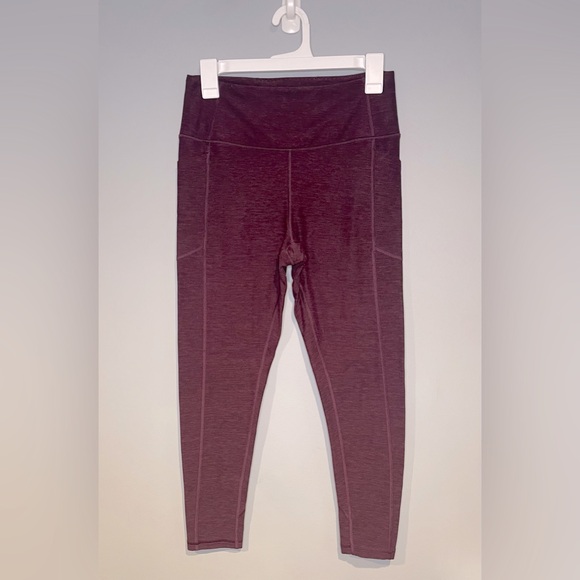 Victoria's Secret Leggings Women’s Sz 10 Burgundy Wine Soft Touch Pockets - Picture 1 of 11